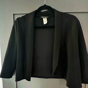 Short blazer, soft black material, size medium